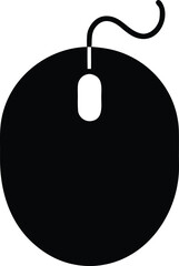 Computer Mouse Silhouette | Wired Mouse Icon