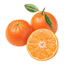 tangerines isolated on white background