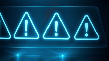 Warning Signs Essential Symbols for Risk Management and Safety, Highlighting Caution and Awareness Through Innovative Technology and Illuminated Light Alerts