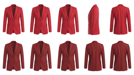 Sharp red blazer suits for professional women and modern style