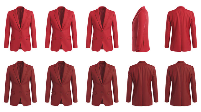 Sharp red blazer suits for professional women and modern style