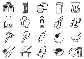 キッチン用品アイコン04　Kitchenware Icons
