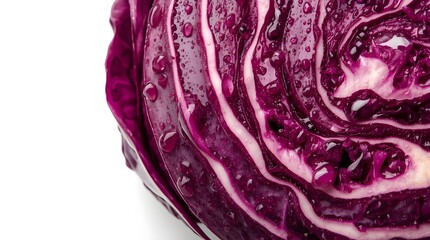 Obraz premium Red cabbage isolated, Red cabbage isolated on white