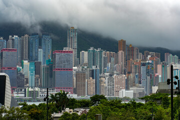 Hong Kong's bustling cityscape and skyscrapers