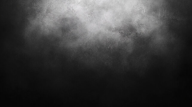 Dark black, white, and gray gradient background with grainy monochrome noise texture, symbolizing minimalism, modern design, abstract art, subtle elegance, and versatile backdrop for banners, headers,