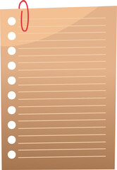 Fototapeta premium Lined Paper with Clip: A Simple and Organized Note.