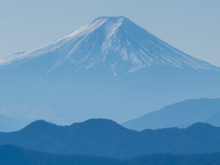 鷹ノ巣山から望む富士山
