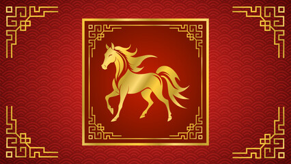 chinese new year background horse