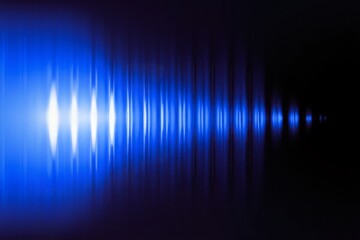 White blue light gradient, Futuristic cool glass glow effects, transparent soft wave layers on black background.