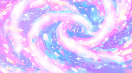 キラキラ輝くカラフルなパステルカラーの渦の背景
