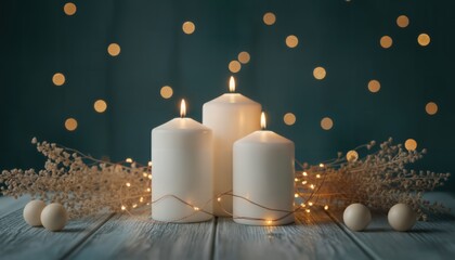 Soft candlelight creates a calm and soothing scene perfect for moments of reflection and quiet relaxation