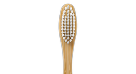 Bamboo toothbrush dental care oral hygiene eco friendly sustainable teeth cleaning bristles health product  99 on transparent background