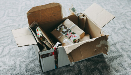 プレゼントの箱を開けた後