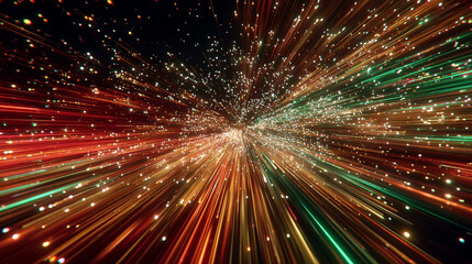 Endless flight through a neon crypto tunnel of colorful wires in space, symbolizing high-speed network connections, digital currency, futuristic cyberspace, and immersive VJ loop visuals in hyperspace