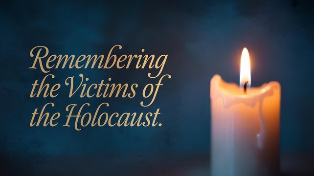 Remembering the victims of the holocaust with a burning candle