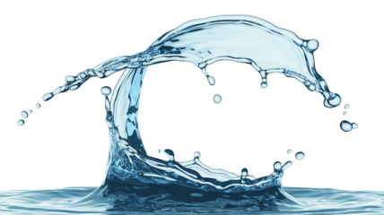 Dynamic water splash creating a refreshing, clean sensation