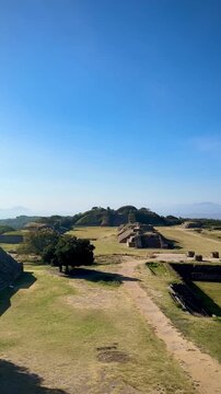 Morning at Historical Ancient Zapotec Ruins of Monte Alban (Monte Alban, Oaxaca, Mexico)
