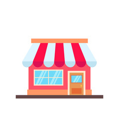 Cute Small Shop Vector Illustration