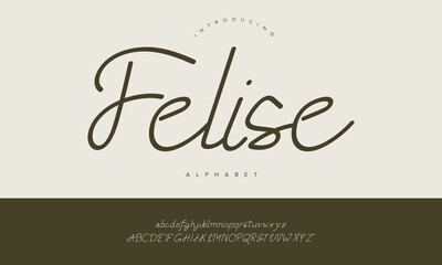 Felise Organic Handwritten Script Font Vector For Nature Branding Logo