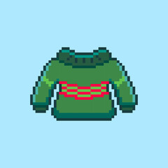Pixel art Christmas Sweater game asset design