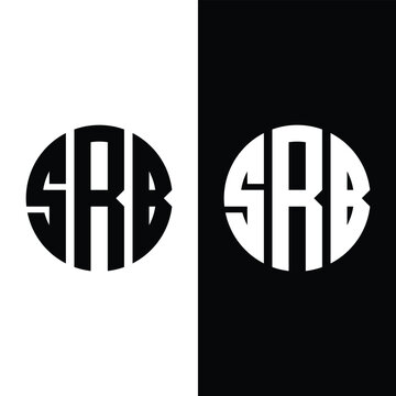 Creative Letter SRB Circle Monogram logo Stock Illustrations, Vectors And Clipart.