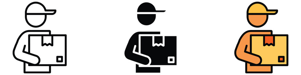 Courier icon vector. fast and convenient delivery symbol. vector illustration.