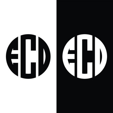 ECD Abstract Initial Monogram Letter Stock Vector And Vector Art.
