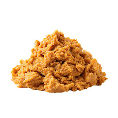 Fototapeta premium Creamy peanut butter heap on a white isolated background.