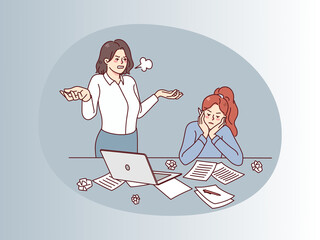 Toxic Workplace: Manager Yelling at Board or Exhausted Worker