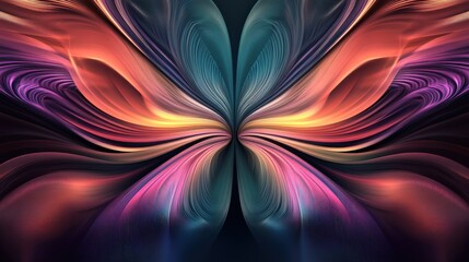 Abstract colorful butterfly wings design.