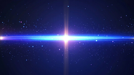 Glowing horizontal blue light line with radiant shine and beam effect, symbolizing energy, technology, futuristic design, digital illumination, motion, and high-tech modern visual concepts.