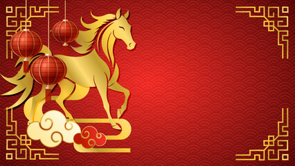 chinese new year background horse