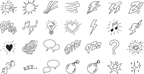 set of hand drawn flowers vector