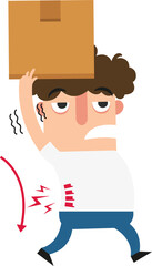 wrong carrying position Improper or against proper carrying body posture