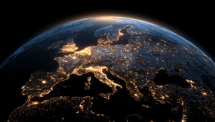 Europe at Night - A Stunning View from Space.