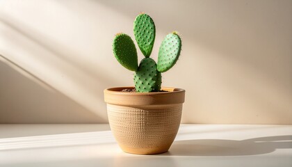 Sunlit cactus adds a touch of desert beauty to your modern home decor