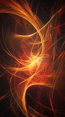 Swirling abstract lines of light on a dark background, symbolizing motion, energy, futuristic design, technology, speed, and dynamic visual flow in modern, high-tech digital concepts.