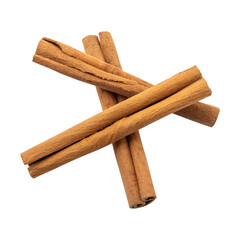 Cinnamon sticks isolated on transparent background