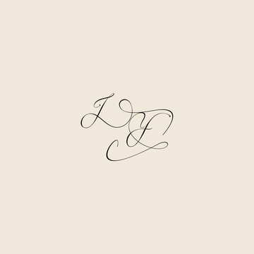minimalist style curve monogram elegant concept logo letter initial royal design IY