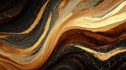 Luxury gold abstract on a dark background with gradient and grainy texture, symbolizing elegance, sophistication, wealth, modern design, and artistic depth in a sleek, high-end visual concept.