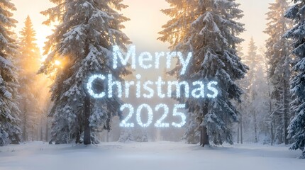 Snowy Forest Winter Wonderland Christmas 2025 Wallpaper