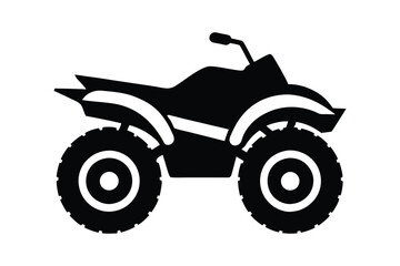 ATV Quad bike vehicle silhouette vector illustration isolated on a white background
