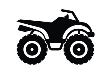 ATV Quad bike vehicle silhouette vector illustration isolated on a white background