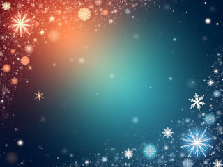 Magical Winter Holiday Background with Sparkling Snowflakes