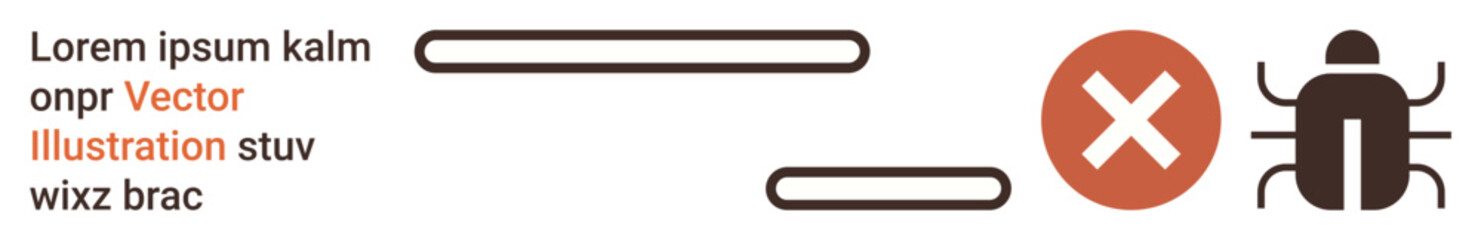 Cybersecurity, malware prevention, system protection, software diagnostics, data safety, bug detection. A bug icon next to a warning symbol. Cybersecurity and malware prevention concept