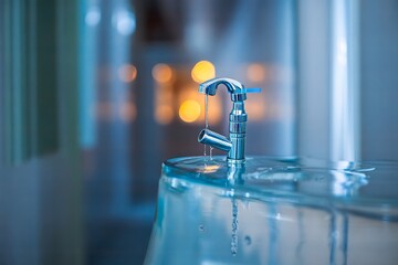 Dripping Water Faucet - Sustainability and Conservation Concept