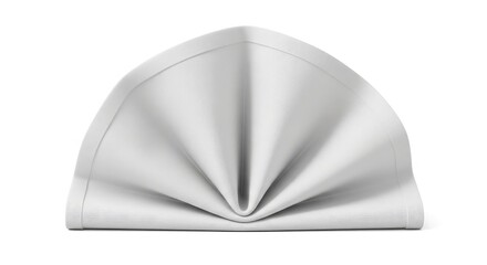 Elegant white folded napkin perfect for restaurant menus and upscale dining promotions, offering a clean and sophisticated touch for any event or culinary presentation