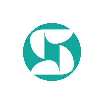 S letter logo icon vectorr illustration template design