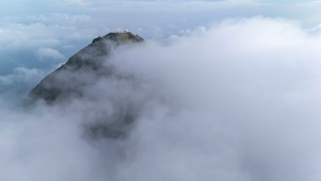 Mulayit Taung. Top view point from temple in Myanmar. Mulayit Wildlife Sanctuary is a small protected area in Kayin State, Burma. It is located around Mulayit mountain in the Dawna Range.