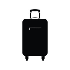 Black rolling suitcase icon